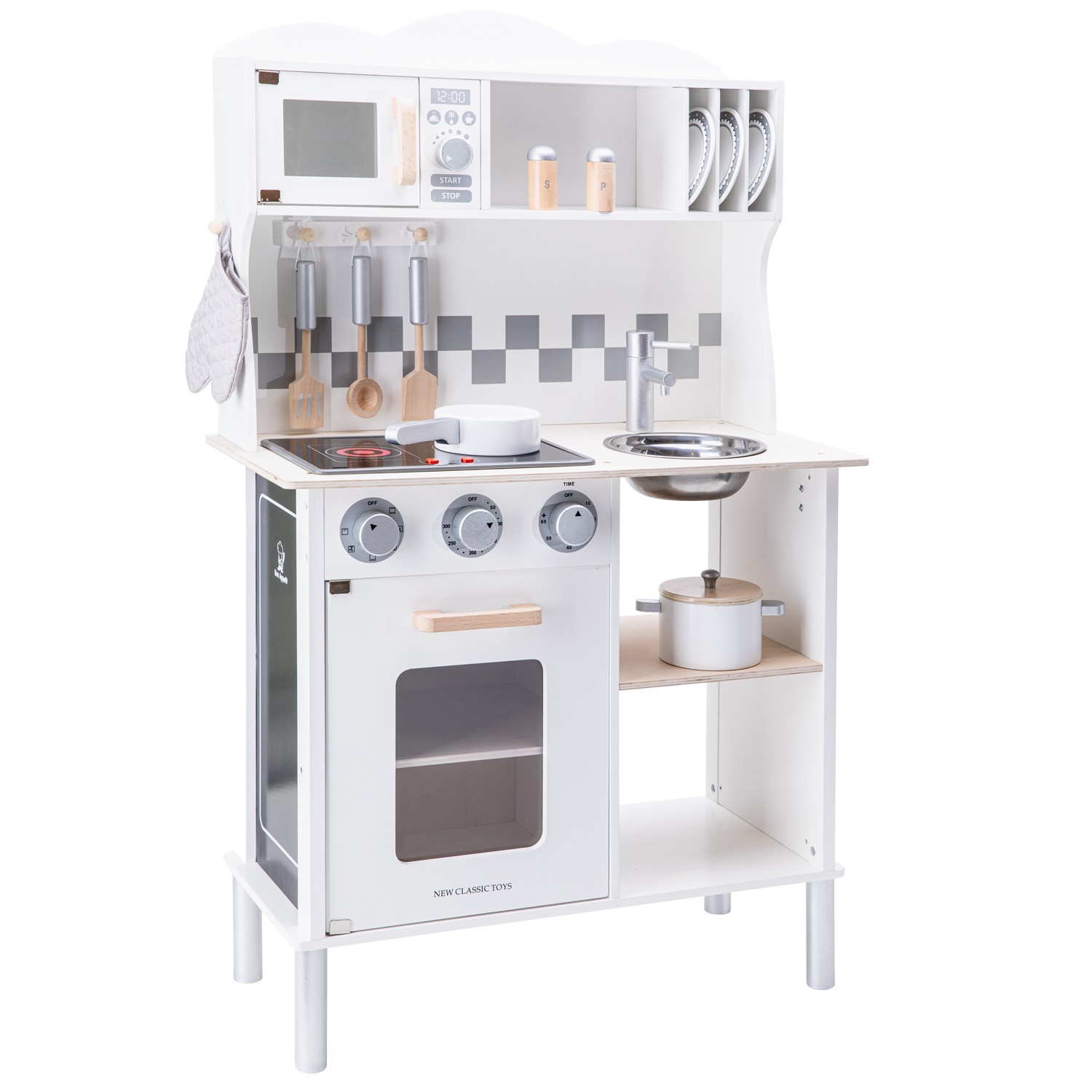 Kitchenette modern electric cooking white New Classic Toys